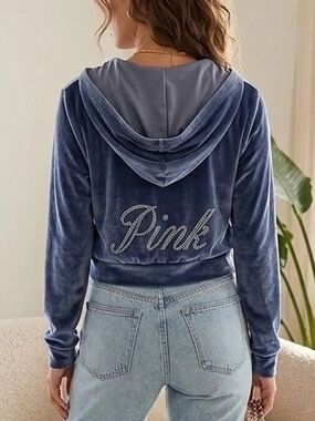 Women's PINK Victoria's Secret Velour Hoodie